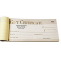 7"x3 5/8" Tan Gift Certificate Books